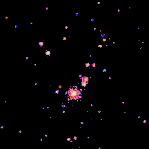 Several point sources in a stellar cluster